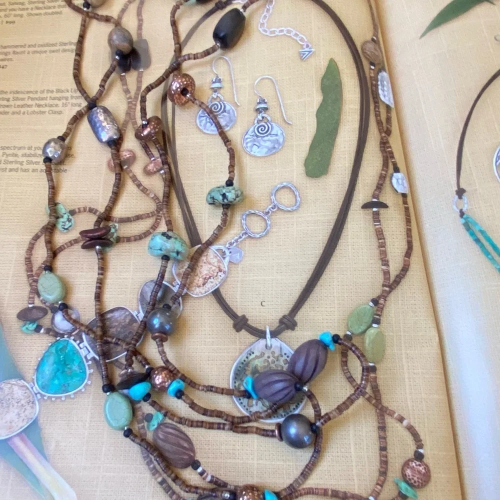 Silpada Bohemian Shells and Stone Beaded Necklace 60” long.  N1569 - Picture 8 of 8